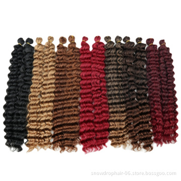 Julianna Hair 22Inch 85G Pre-Loop Deep Wave Braiding Hair Wholesale Synthetic Deep Wave Crochet Braids Hair
